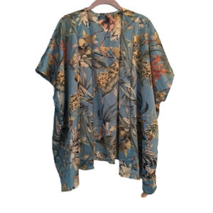 L.I.B Tropical Satin Kimono OS